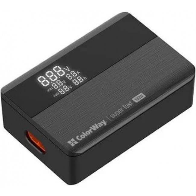 ColorWay Power Delivery GaN 2xUSB-A 2xUSB Type-C 100W Black (CW-CHS041PD-BK)
