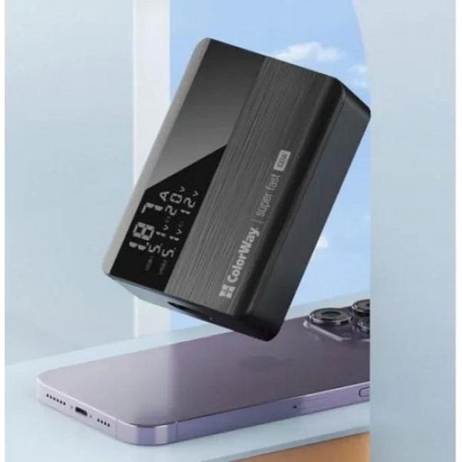 ColorWay Power Delivery GaN 2xUSB-A 2xUSB Type-C 100W Black (CW-CHS041PD-BK)