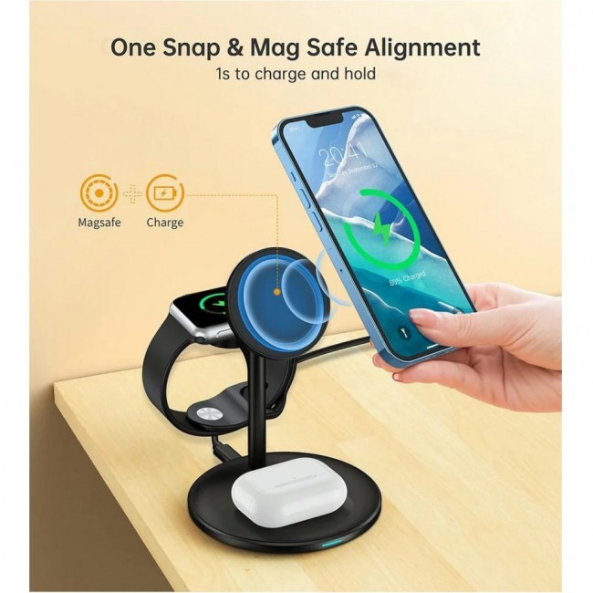 Choetech T585-F 3in1 Magnetic wireless charger station