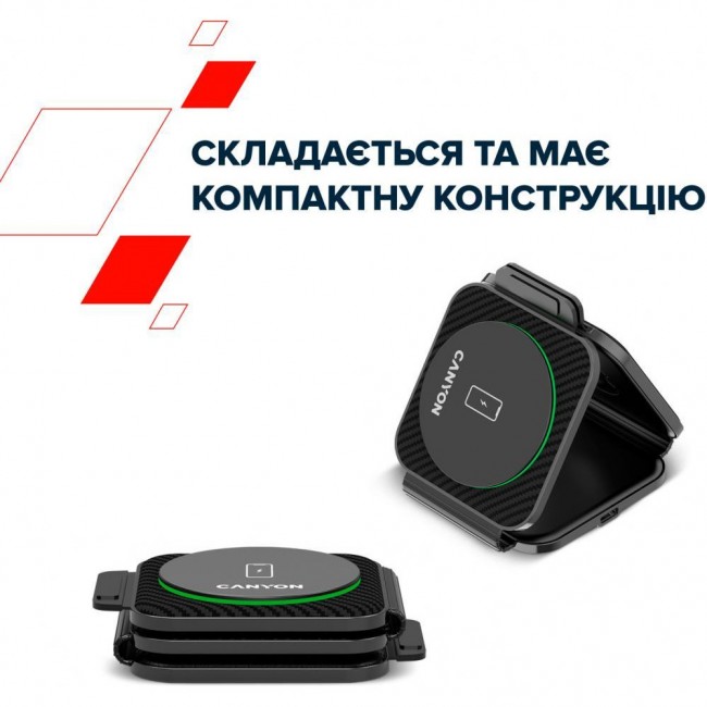 Canyon WS-305 Wireless Charging Station Black (CNS-WCS305B)