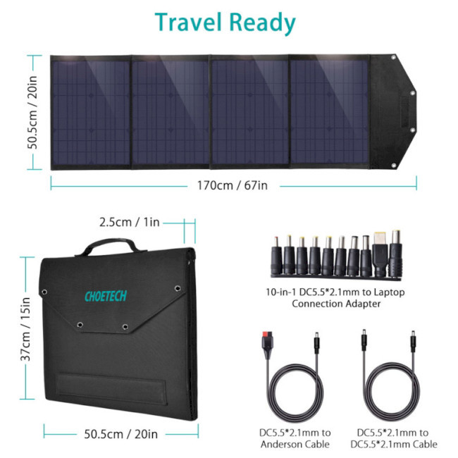 Choetech Solar panel 100 Watt (SC009)