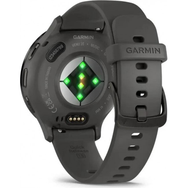 Garmin Venu 3S Slate S. Steel Bezel w. Pebble Gray Case and S. Band (010-02785-00/50)