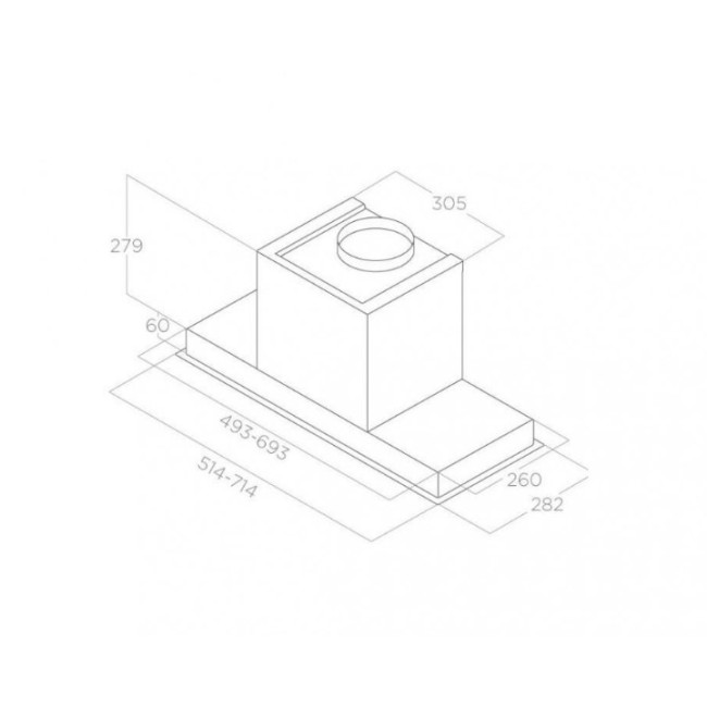 Вытяжка Elica HIDDEN 2.0 IX/A/72