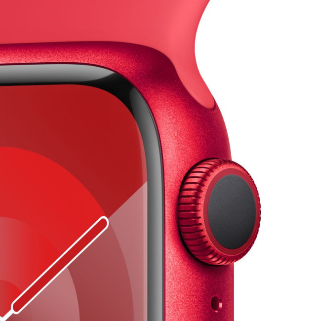 Apple Watch Series 9 GPS 41mm PRODUCT RED Alu. Case w. PRODUCT RED Sport Band - S/M (MRXG3)