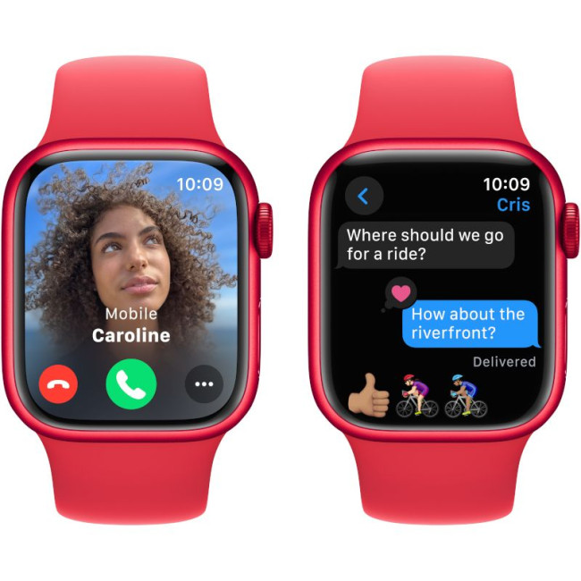 Apple Watch Series 9 GPS 41mm PRODUCT RED Alu. Case w. PRODUCT RED Sport Band - S/M (MRXG3)