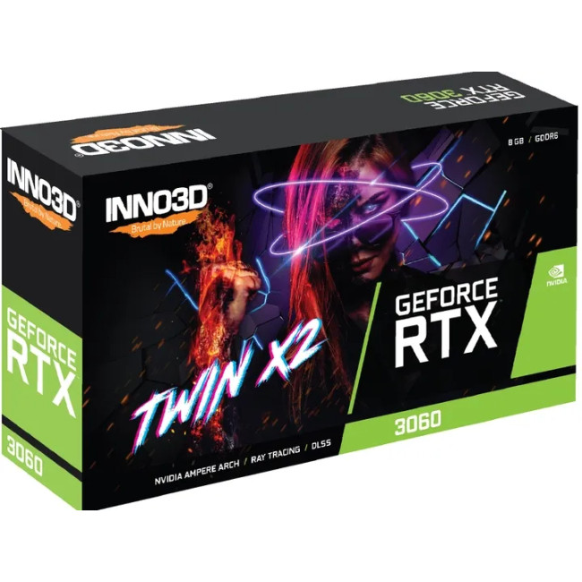 Видеокарта Inno3D GeForce RTX 3060 8 GB TWIN X2 (N30602-08D6-11902130)