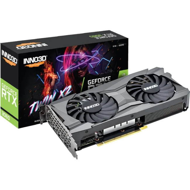 Видеокарта Inno3D GeForce RTX 3060 8 GB TWIN X2 (N30602-08D6-11902130)