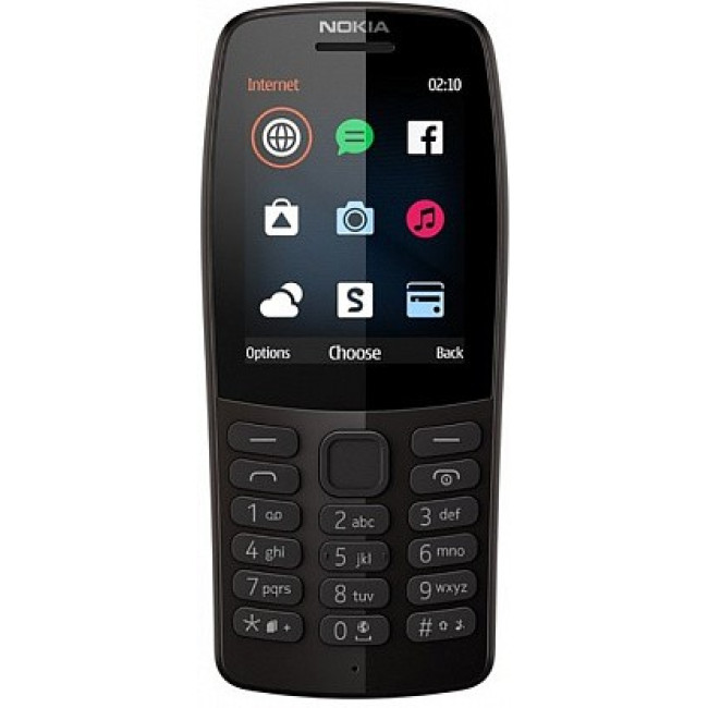 Мобільний телефон Nokia 210 Dual Sim 2019 Black (16OTRB01A02) (UA)