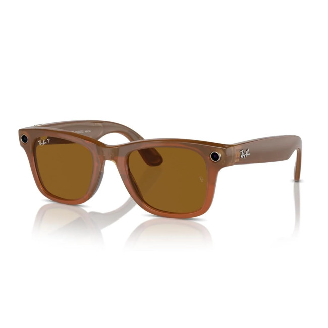 Ray-ban Meta Matte Shiny Caramel Transparent/Polarized Brown (Large)