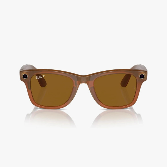 Ray-ban Meta Matte Shiny Caramel Transparent/Polarized Brown (Large)