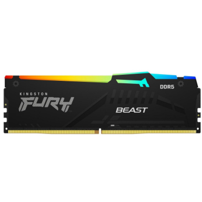 Модуль памяти Kingston Fury (ex.HyperX) DDR5 16GB 6000 MHz FURY Beast RGB (KF560C40BBA-16)