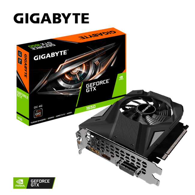 Видеокарта Gigabyte GeForce GTX1650 4096Mb D6 OC (GV-N1656OC-4GD)