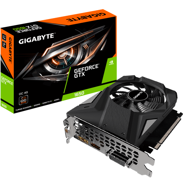Gigabyte GeForce GTX1650 4096Mb D6 OC (GV-N1656OC-4GD)
