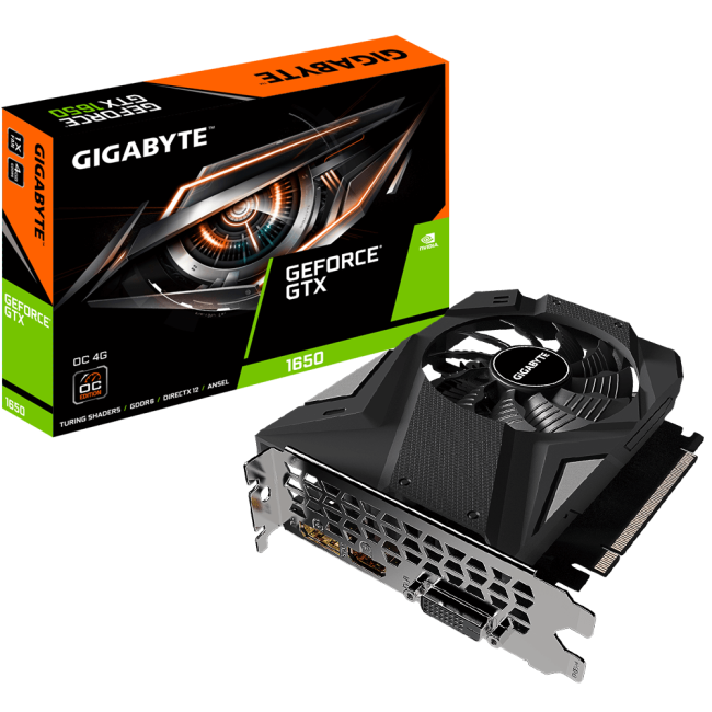 Видеокарта Gigabyte GeForce GTX1650 4096Mb D6 OC (GV-N1656OC-4GD)