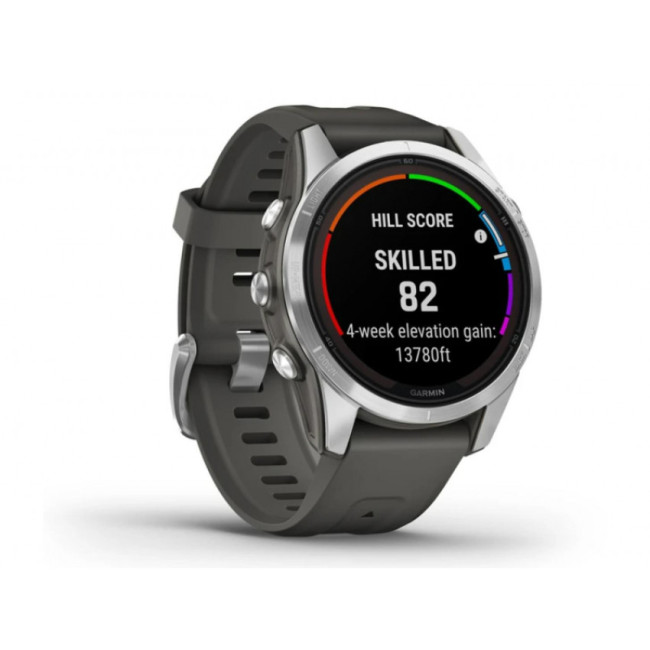 Garmin Fenix 7S Pro Solar Silver w. Graphite Band (010-02776-00/01)