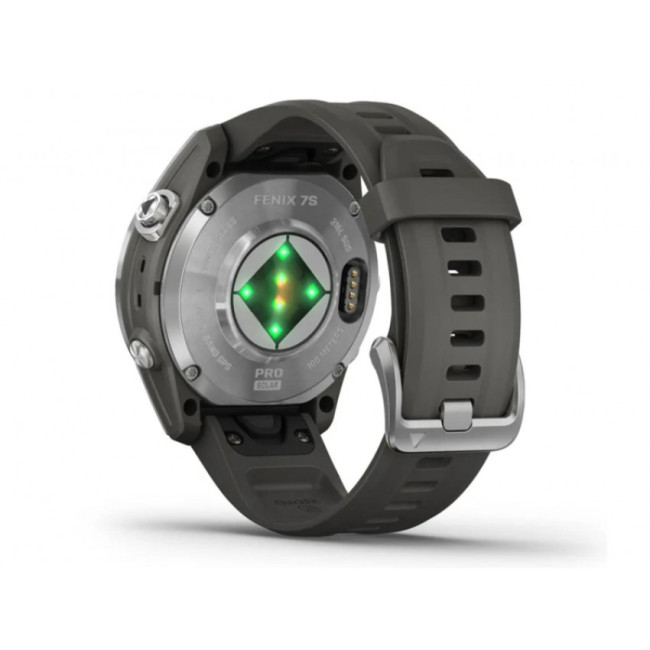 Garmin Fenix 7S Pro Solar Silver w. Graphite Band (010-02776-00/01)