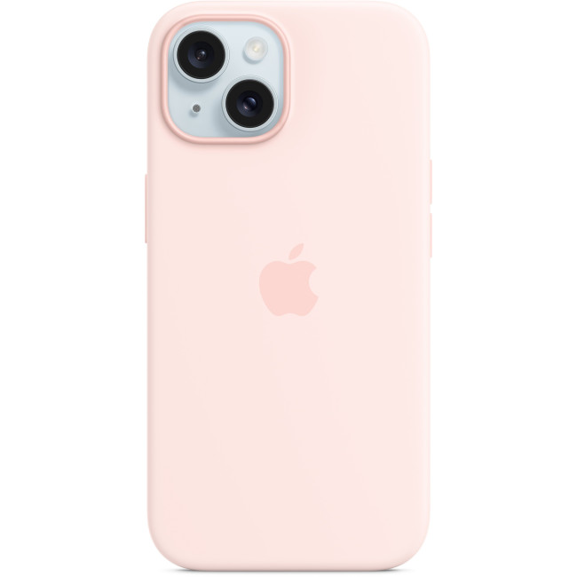 Силиконовый чехол для телефона Apple iPhone 15 Silicone Case with MagSafe - Light Pink (MT0U3)