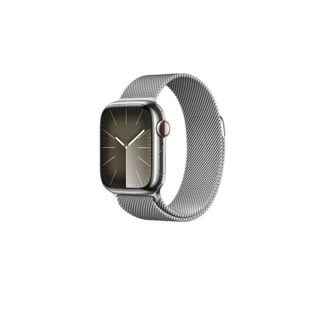 Apple Watch Series 9 GPS + Cellular 41mm Silver S. Сталевий корпус з. Срібна міланська петля (MRJ43)