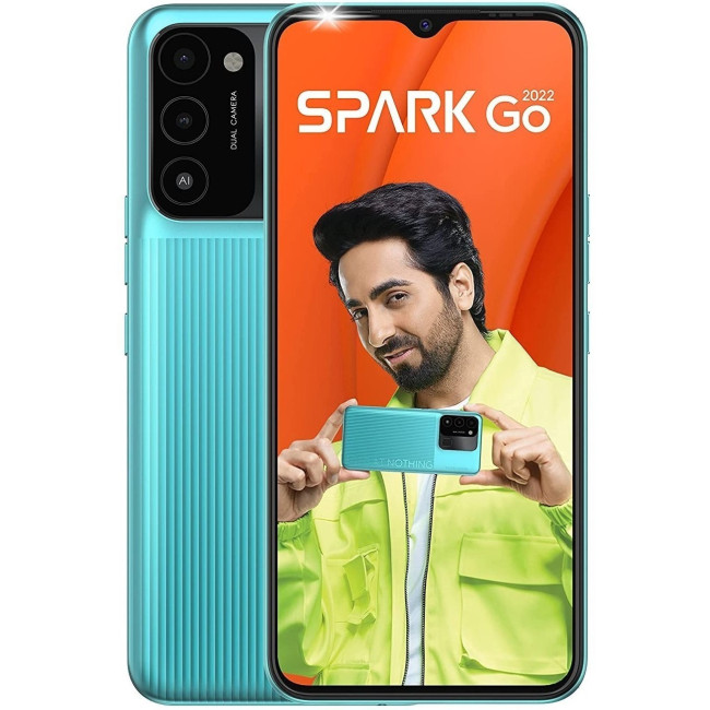 Смаpтфон Tecno Spark Go 2022 KG5m 2/32GB Turquoise Cyan (4895180776960)