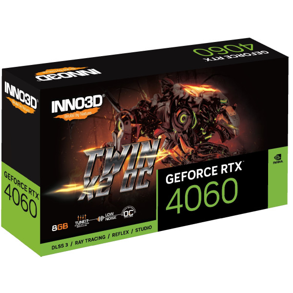 Inno3D GeForce RTX 4060 TWIN X2 OC (N40602-08D6X-173051N)