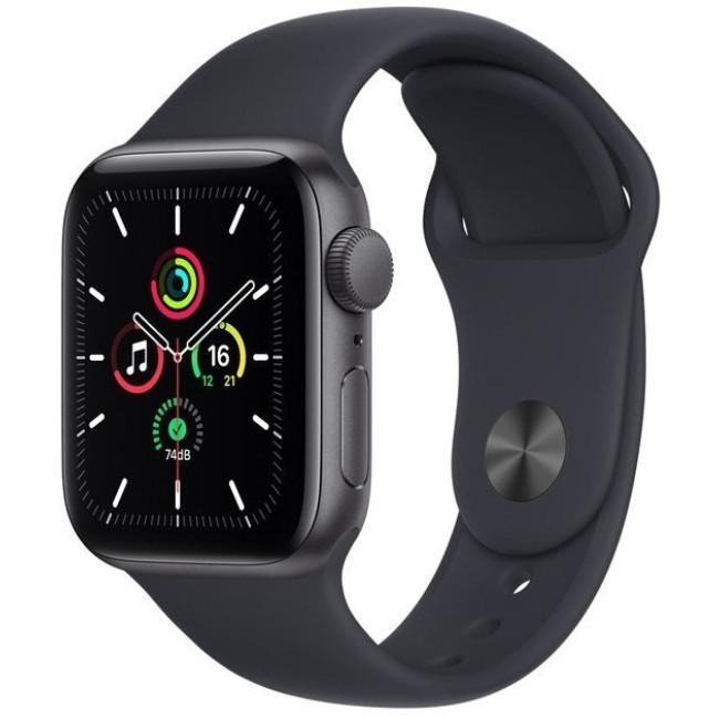 Apple Watch SE GPS 40mm Space Gray Aluminum Case w. Midnight S. Band (MKQ13)