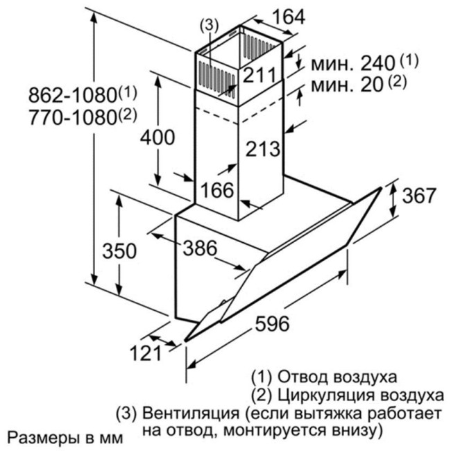 Вытяжка Bosch DWK065G60R