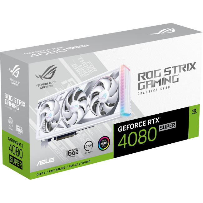 Видеокарта Asus GeForce RTX 4080 SUPER ROG Strix 16GB GDDR6X White Edition (ROG-STRIX-RTX4080S-16G-WHITE)