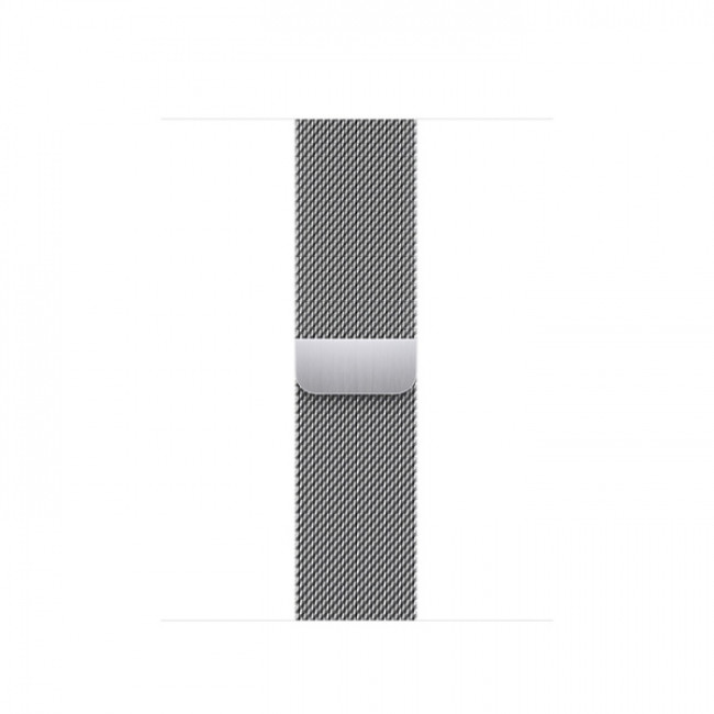 Apple Watch Series 7 GPS + Cellular 41mm Silver Stainless Steel Case with Silver Milanese Loop (MKHF