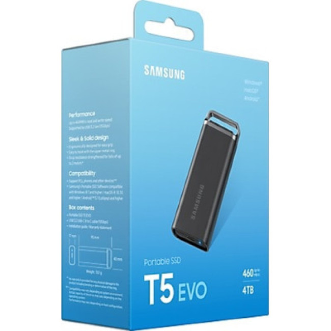 SSD накопитель Samsung T5 EVO 4 TB (MU-PH4T0S)