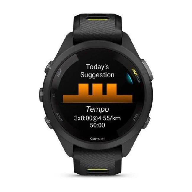 Смарт-часы Garmin Forerunner 265S Black Bezel and Case w. Black/Amp Yellow S. Band (010-02810-03/13)