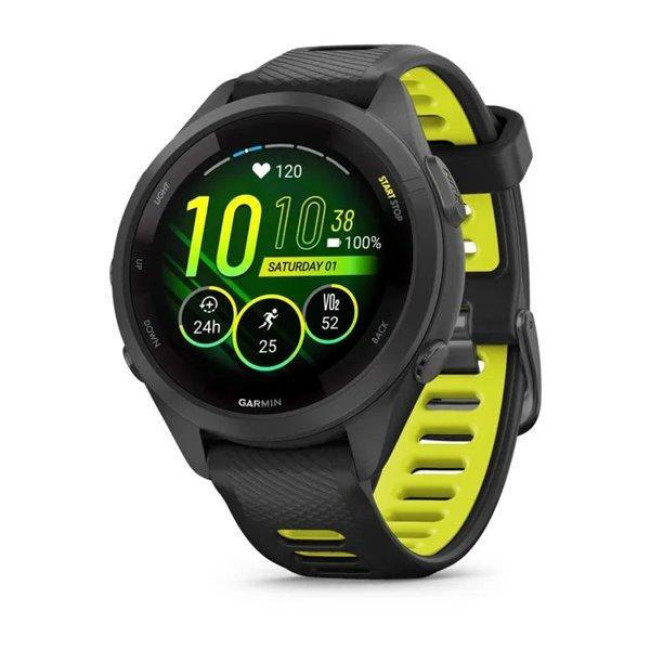 Смарт-часы Garmin Forerunner 265S Black Bezel and Case w. Black/Amp Yellow S. Band (010-02810-03/13)