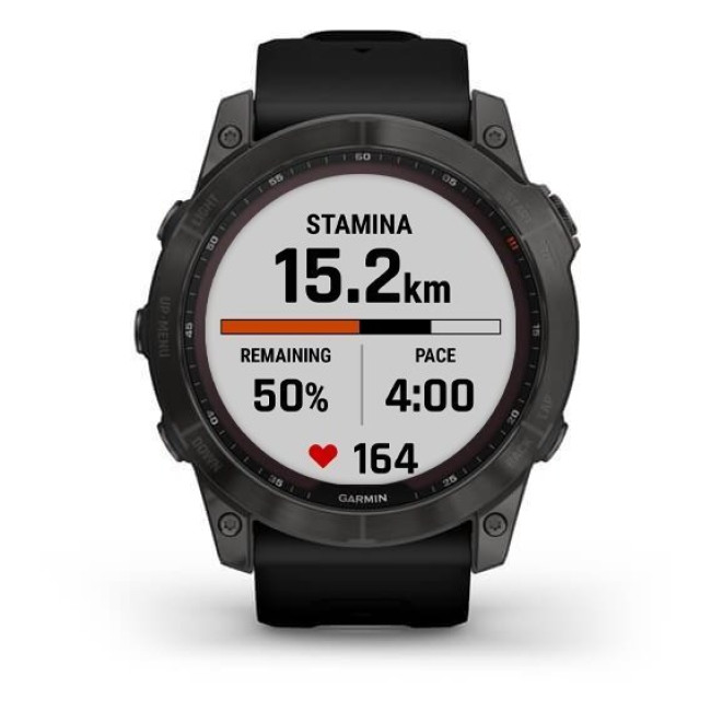 Garmin Fenix 7X Sapphire Solar Carbon Gray DLC Titanium with Black Band (010-02541-10/11)