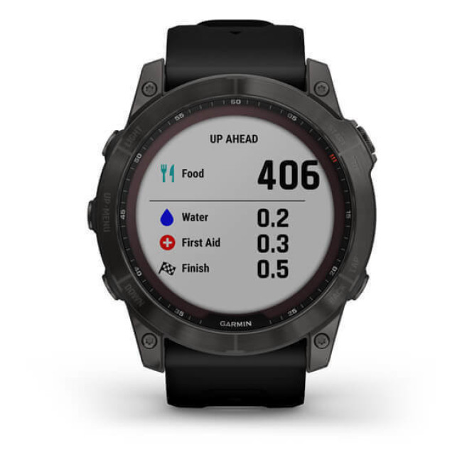 Garmin Fenix 7X Sapphire Solar Carbon Gray DLC Titanium with Black Band (010-02541-10/11)