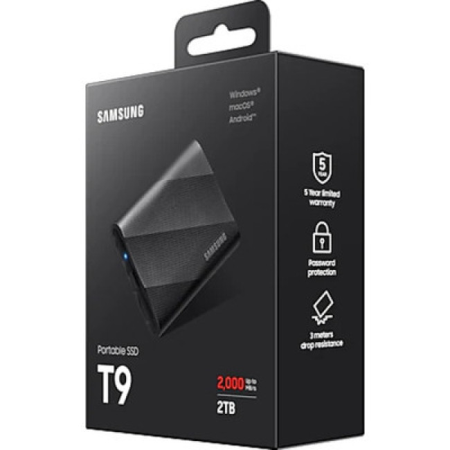 SSD накопитель Samsung T9 2 TB Black (MU-PG2T0B)