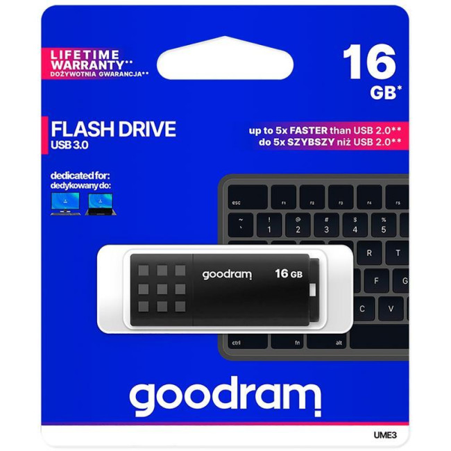 Флеш-накопитель GOODRAM UME3 Black (UME3-0160K0R11) USB3.0 16GB