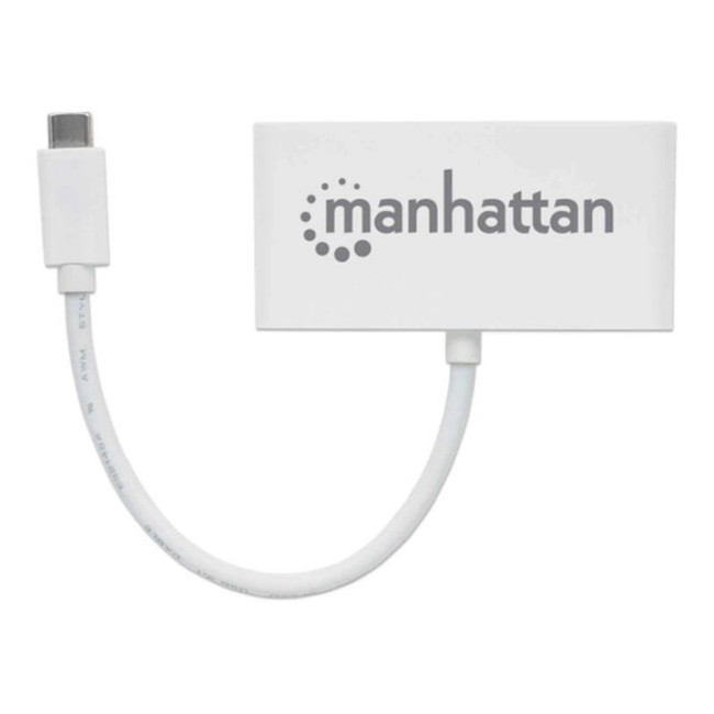 Концентратор USB Type-C Intracom Manhattan White (163552) 3хUSB3.0+1хUSB Type-C