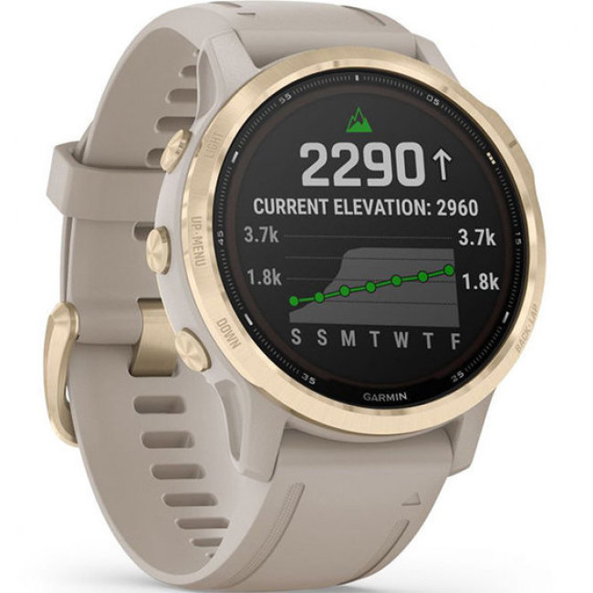 Garmin Fenix 6S Pro Solar Edition Light gold with light sand band (010-02409-11/10)