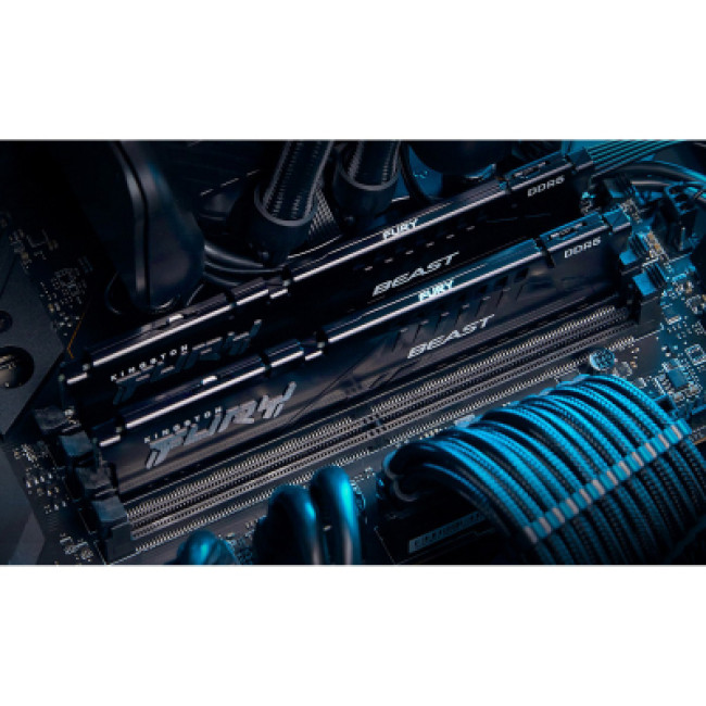 Модуль памяти Kingston Fury (ex.HyperX) DDR5 16GB 5600 MHz Beast Black (KF556C40BB-16)