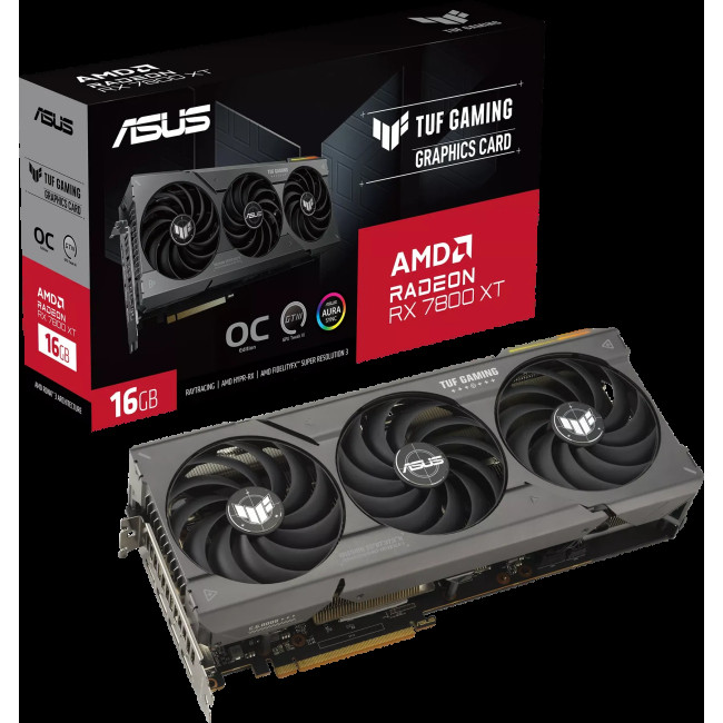 Видеокарта Asus Radeon RX 7800 XT 16Gb TUF GAMING OC (TUF-RX7800XT-O16G-GAMING)