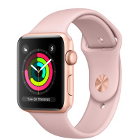 Смарт-часы Apple Watch 42mm Series 3 GPS Gold Aluminium Case with Pink Sand Sport Band (MQL22)