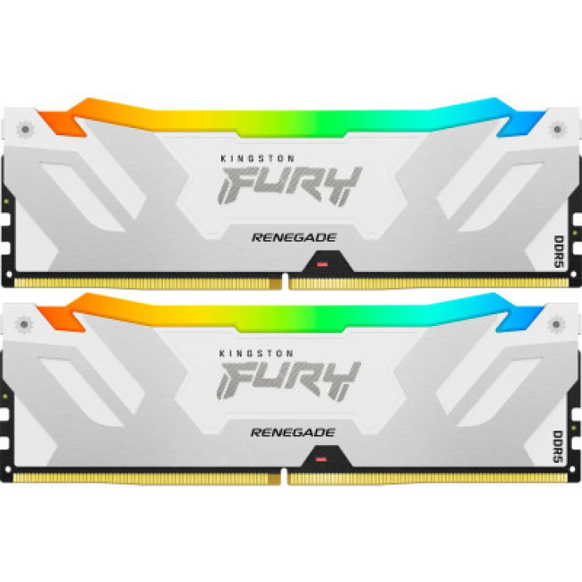 Модуль памяти Kingston FURY 64 GB (2x32GB) DDR5 6400 MHz Renegade Silver/White RGB (KF564C32RWAK2-64)