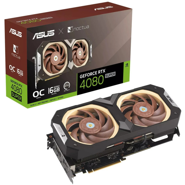 Видеокарта Asus GeForce RTX 4080 SUPER Noctua OC 16384MB (RTX4080S-O16G-NOCTUA)