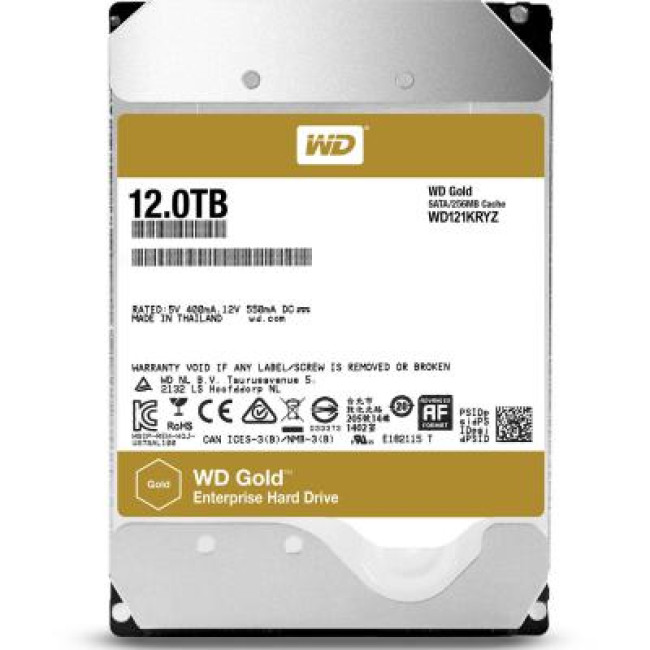 Жесткий диск WD Gold Enterprise Class 12 TB (WD121KRYZ)