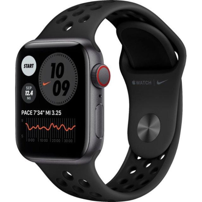 Apple Watch Nike SE GPS + Cellular 40mm Space Gray Alum Case w. Anthracite/Bl Nike Sport B. (MYYU2)