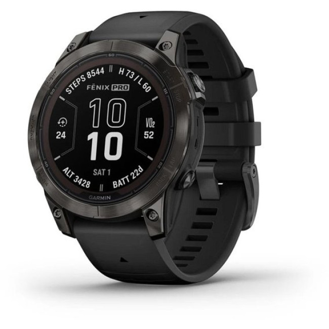 Garmin Fenix 7 Pro Sapphire Solar Carbon G. DLC Tit. with Black Band (010-02777-10/11)