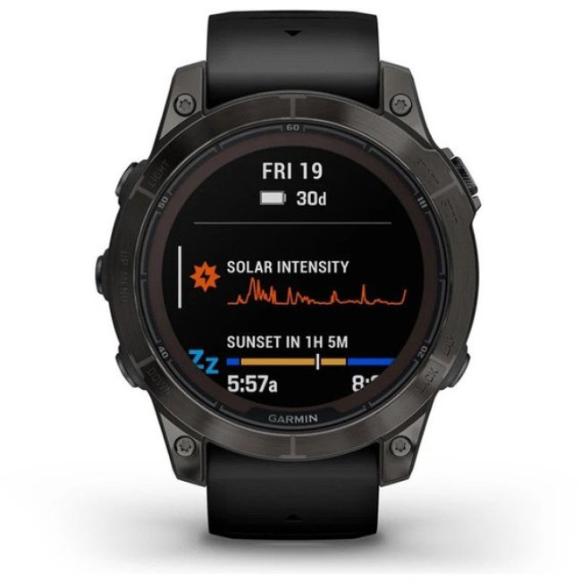 Garmin Fenix 7 Pro Sapphire Solar Carbon G. DLC Tit. with Black Band (010-02777-10/11)