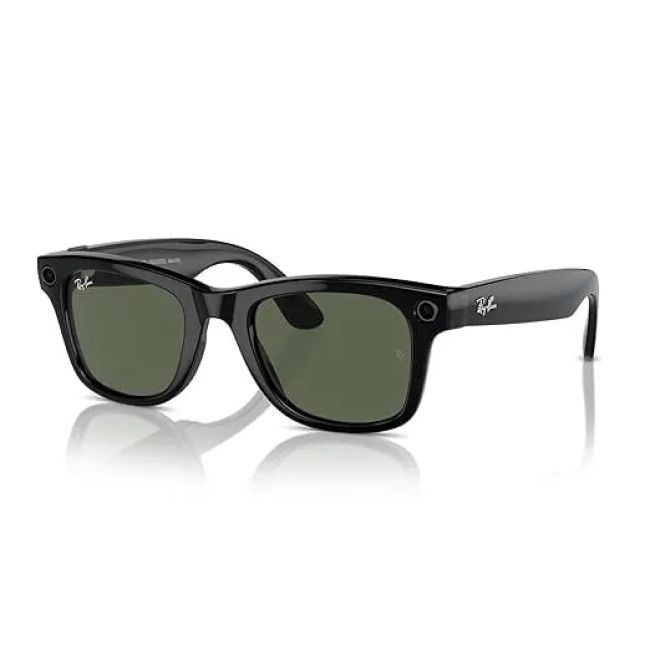 Ray-ban Meta Wayfarer Shiny Black/G15 Green (Standard)