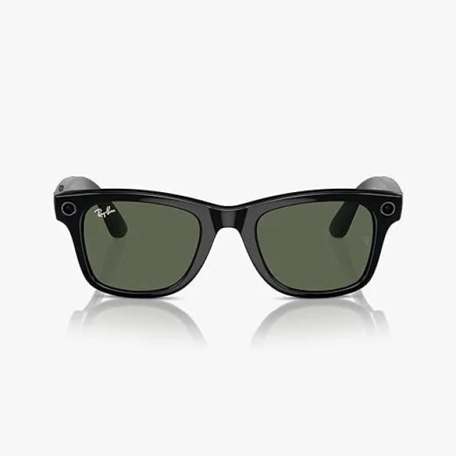 Ray-ban Meta Wayfarer Shiny Black/G15 Green (Standard)