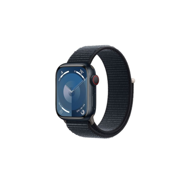 Apple Watch Series 9 GPS + Cellular 41mm Midnight Alu. Справа w. Midnight Sport Loop (MRHU3)