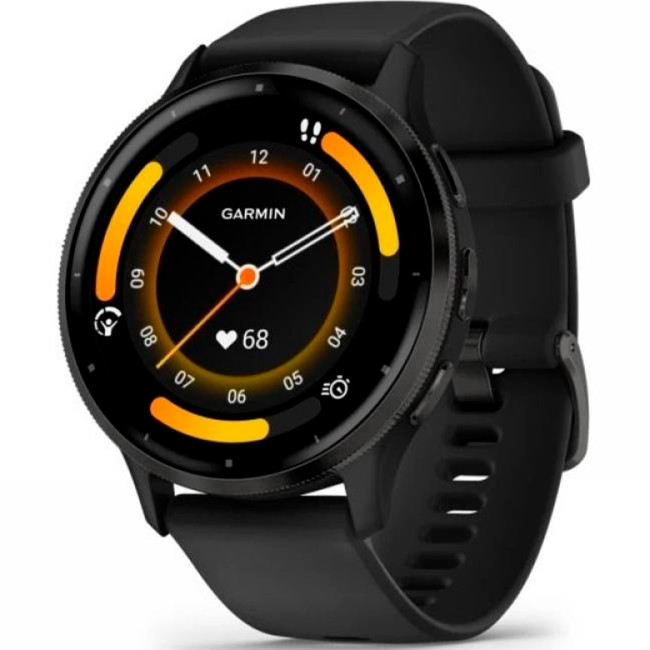 Garmin Venu 3 Slate S. Steel Bezel w. Black Case and S. Band (010-02784-01)